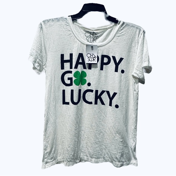 Chaser Happy Go Lucky Graphic Tee Shirt Top Medium NEW NWT St Patrick’s - Picture 2 of 3